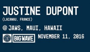 Adrénaline - Surf : Justine Dupont à Jaws, Billabong Ride of the Year Entry