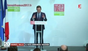 Politique : Manuel Valls votera Emmanuel Macron