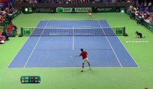 Coupe Davis - Le lob magique de Djokovic contre Ramos Vinolas