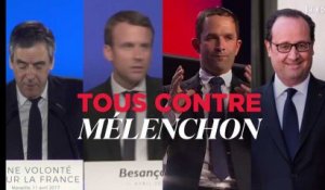 Fillon, Macron, Hamon et Hollande : tous contre Mélenchon !