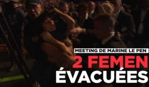 Deux femen évacuées du meeting de Marine Le Pen au Zénith de Paris