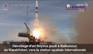 Espace : un Russe et un Américain en route vers l'ISS