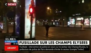Premières images de l'attaque d'un car de police sur les Champs Elysées (CNews)