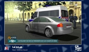 La reconstitution de l'attaque des Champs-Elysées