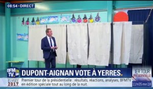 Nicolas Dupont-Aignan a voté