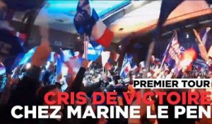 Scènes de liesse chez Marine Le Pen, qualifiée pour le second tour de l'élection présidentielle