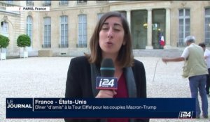 France - États-Unis: Dîner "d'amis" à Tour Eiffel pour les couples Macron-Trump