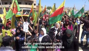 Syrie: manifestation kurde contre des raids aériens turcs