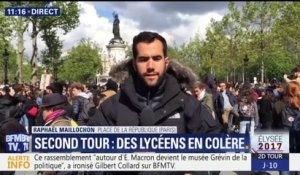 "Ni Macron, ni Le Pen": des centaines de lycéens se rassemblent place de la République à Paris