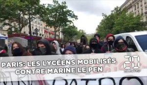 Paris: Les lycéens mobilisés contre Marine Le Pen