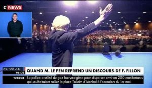 Marine Le Pen accusée d'avoir plagié hier, mot pour mot, plusieurs passages d'un discours de François Fillon