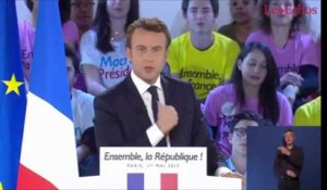 "Le Front national est le parti de l'anti-France", dénonce Emmanuel Macron