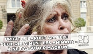 Brigitte Bardot appelle  «ceux qui aiment les animaux» à ne pas voter Macron