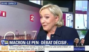 Marine Le Pen à son arrivée dans les studios: "J'attends que ce débat soit utile pour les Français"