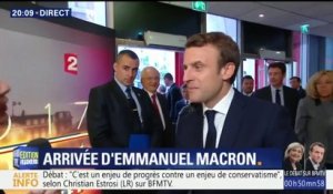 Emmanuel Macron à son arrivée dans les studios: "Cela va être un moment de clarification"
