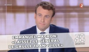 Emmanuel Macron: «Laissez le Général de Gaulle tranquille»