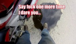 Prendre une piste cyclable en moto... ACCIDENT !!