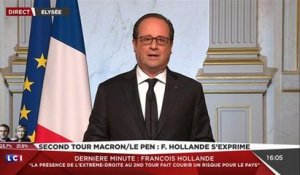 François Hollande appelle à voter pour Emmanuel Macron