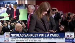 Nicolas Sarkozy a voté dans le 16ème arrondissement de Paris