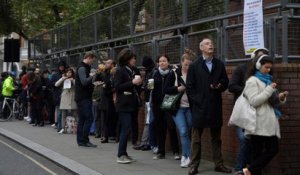 Long queues in London