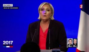 Le discours de Marine Le Pen après sa défaite à l'élection présidentielle