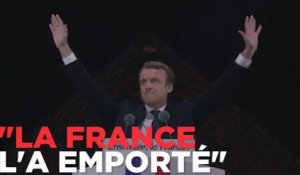 "La France l'a emporté" : les premiers mots d'Emmanuel Macron au Louvre