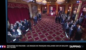 Passation de pouvoir : François Hollande au balcon de l’Elysée, les images surprenantes (Vidéo)