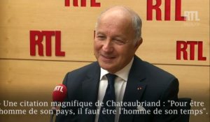 Laurent Fabius revient sur son discours face à Emmanuel Macron