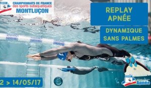 JOUR 3, APNÉE DYNAMIQUE SANS PALMES, PARTIE 1 - CHAMPIONNATS DE FRANCE FFESSM - APNÉE - MONTLUÇON 2017