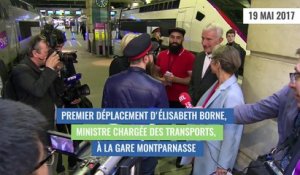 Premier déplacement d'Elisabeth Borne, Ministre chargée des Transports, à la Gare Montparnasse