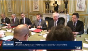 France: L'Elysée veut prolonger l'état d'urgence jusqu'au 1er novembre