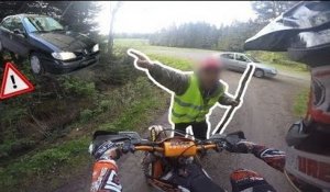 Le motard Rupture menacé par un homme avec un bâton (Auvergne)