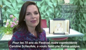 Cannes: la Palme d'or des 70 ans, un bijou serti de diamants