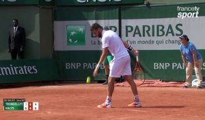 Roland-Garros 2017 : Trungelliti renversé par Quentin Halys dans le second set  ! (3-6, 6-7)