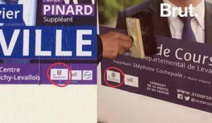 Les affiches des candidats LR aux législatives, c'est compliqué