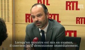 Édouard Philippe : "Un ministre mis en examen, ça démissionne"