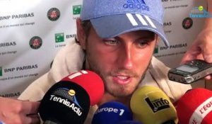 Roland-Garros 2017 - Lucas Pouille : "Des crampes liées au stress"