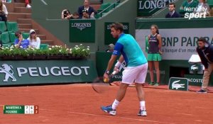 Roland-Garros 2017 : Fabio Fognini se révolte sur un coup droit somptueux (7-6, 6-0, 3-2)