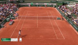 Roland-Garros 2017 : La victoire de Carreno Busta sur Raonic après un match de 4h17 !!!! (6-4, 6-7, 7-6, 4-6, 6-8)