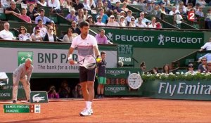 Roland-Garros 2017 : Novak Djokovic souffre pour gagner l'échange (2-0)