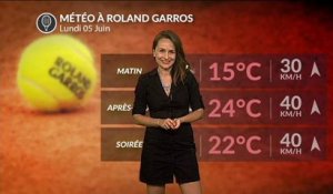 Roland-Garros : beau mais venté ce lundi