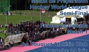 France-Canada : Matchs De Préparation à la Hockey World League Semi Finales