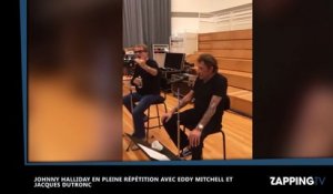 Johnny Hallyday retrouve Eddy Mitchell et Jacques Dutronc (vidéo)