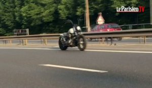 Une moto roule toute seule sur l'A4