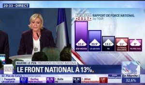 "Nous avons des réserves de voix considérables." Marine Le Pen appelle "les patriotes" à voter dimanche prochain