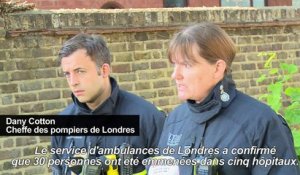 Londres: "plusieurs morts" dans l'incendie, selon les pompiers