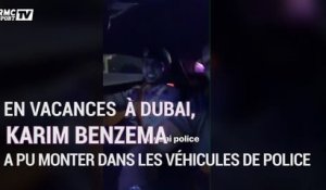 Benzema roule en McLaren avec la police de Dubaï