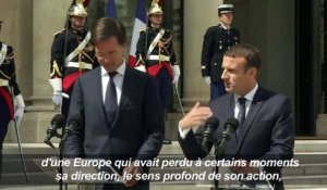 Macron reçoit le Premier ministre des Pays-Bas Mark Rutte