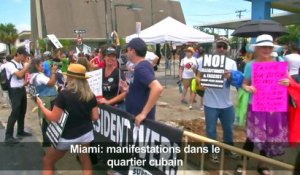 USA: manifestations dans le quartier cubain de Miami