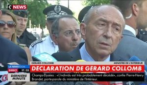 Tentative d'attentat sur les Champs-Elysées : déclaration de Gérard Collomb